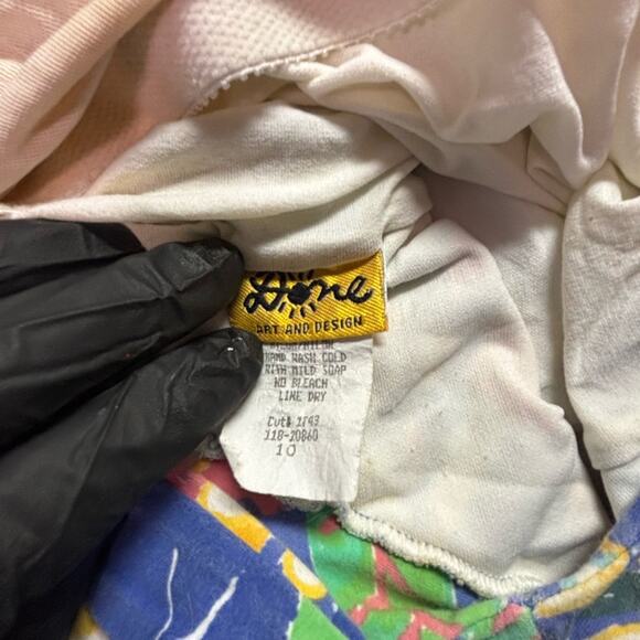 Vintage 80s Ken Done Art & Design Floral Print One Piece Swimsuit - Picture 3 of 5